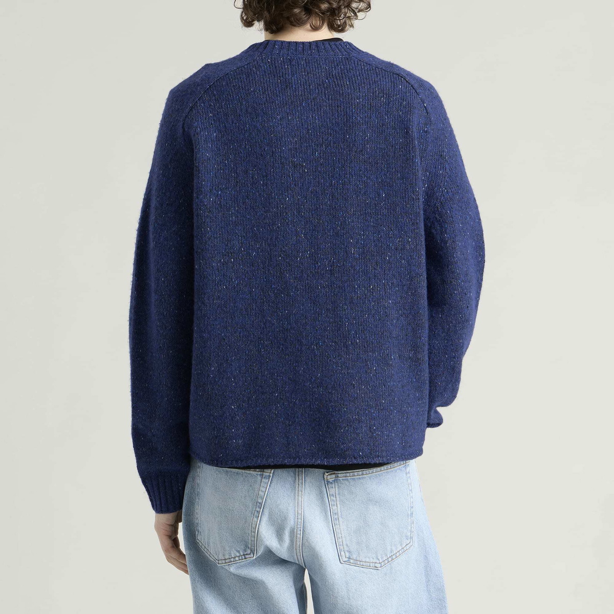 NN07 Men's Jim Relaxed Crew Neck Jumper in Blue Ignition