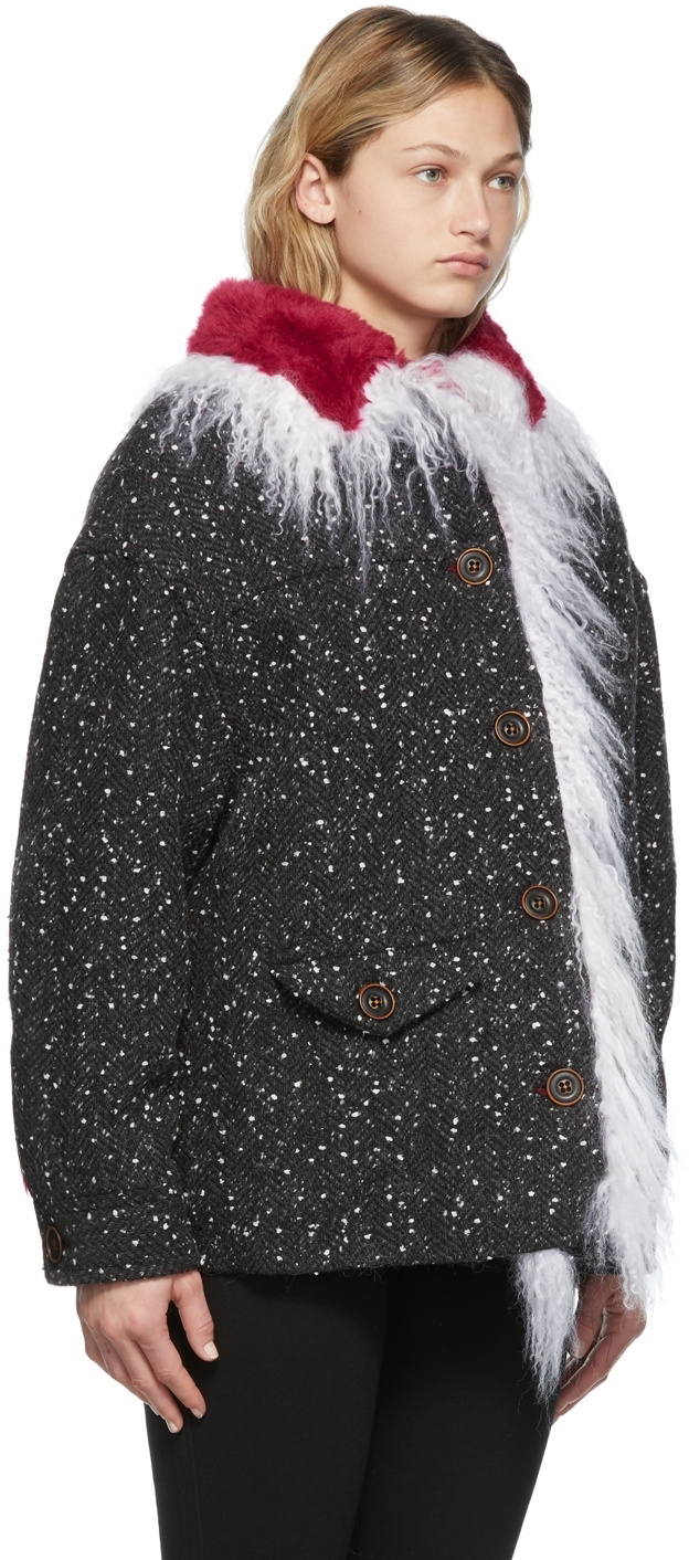 Marni Black Speckled Herringbone Jacket