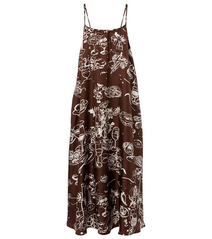 Photo: Asceno Napoli printed silk twill maxi dress