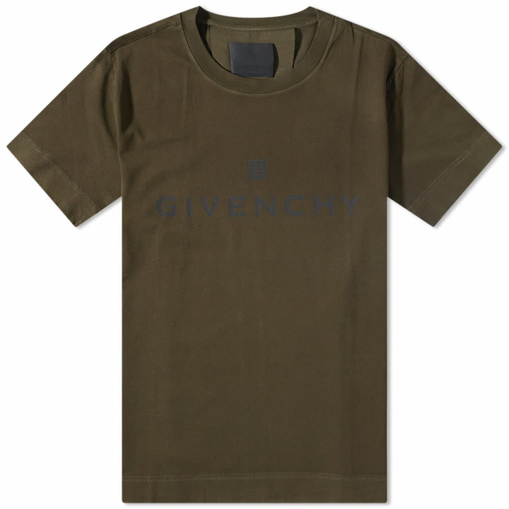 Photo: Givenchy Men's 4G Logo T-Shirt in Military Green