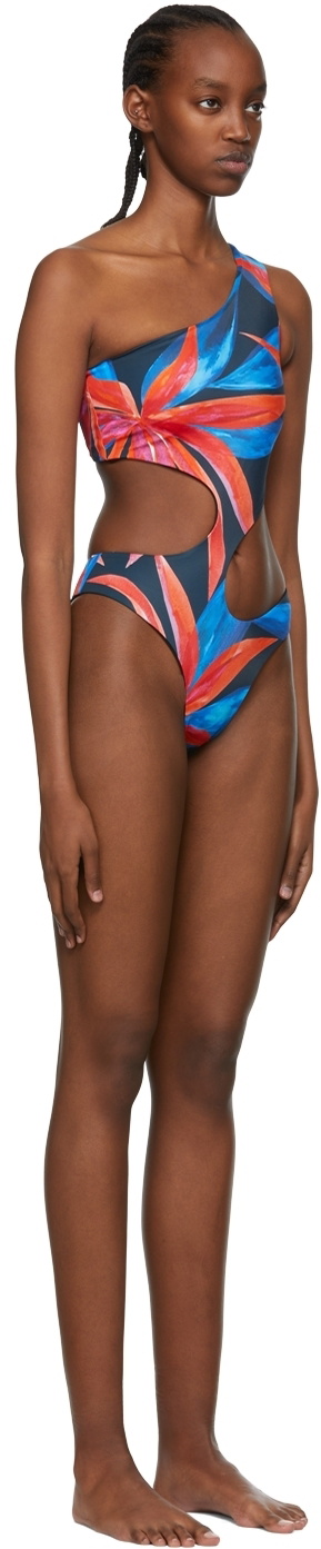 Louisa Ballou Blue Recycled Nylon One-Piece Swimsuit