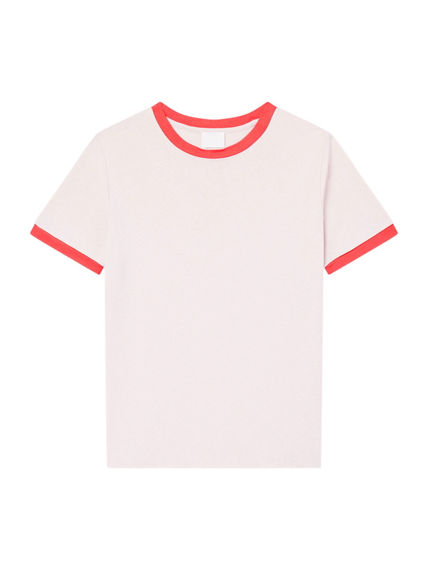 Photo: A.P.C. - Jules Organic Cotton and Linen-Blend T-Shirt - Pink