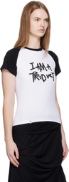 Charles Jeffrey LOVERBOY White Graphic Baby Raglan T-shirt