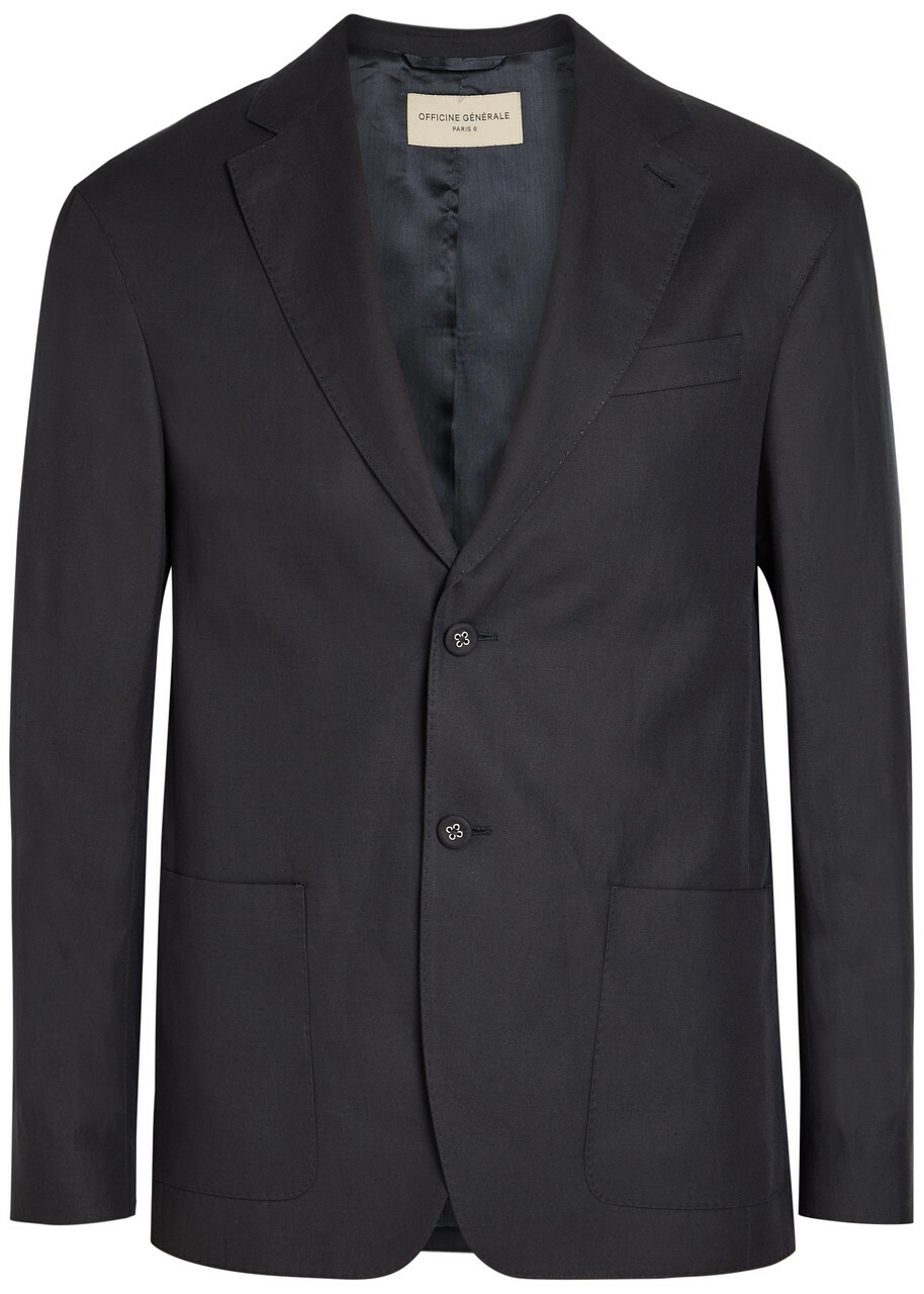 Officine Générale Michel Single-breasted Blazer Navy