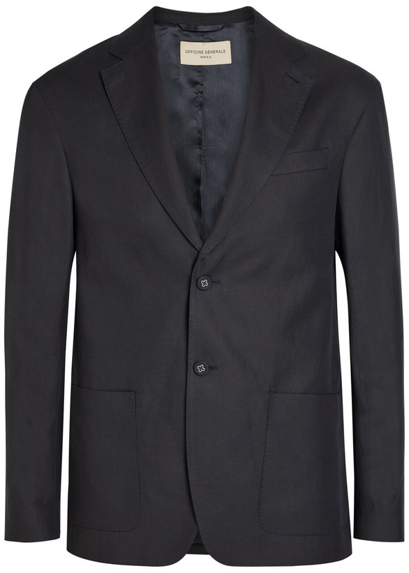 Photo: Officine Générale Michel Single-breasted Blazer Navy