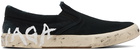 Balenciaga Black Paris Graffiti Slip-On Sneakers