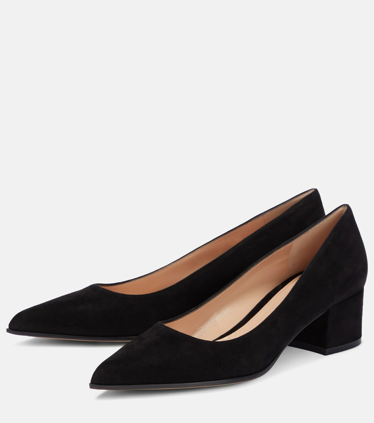 Piper 85 suede pumps in black - Gianvito Rossi