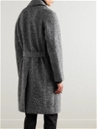 Mr P. - Belted Donegal Wool-Blend Bouclé Coat - Gray