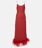 Oséree Lumière Plumage maxi dress