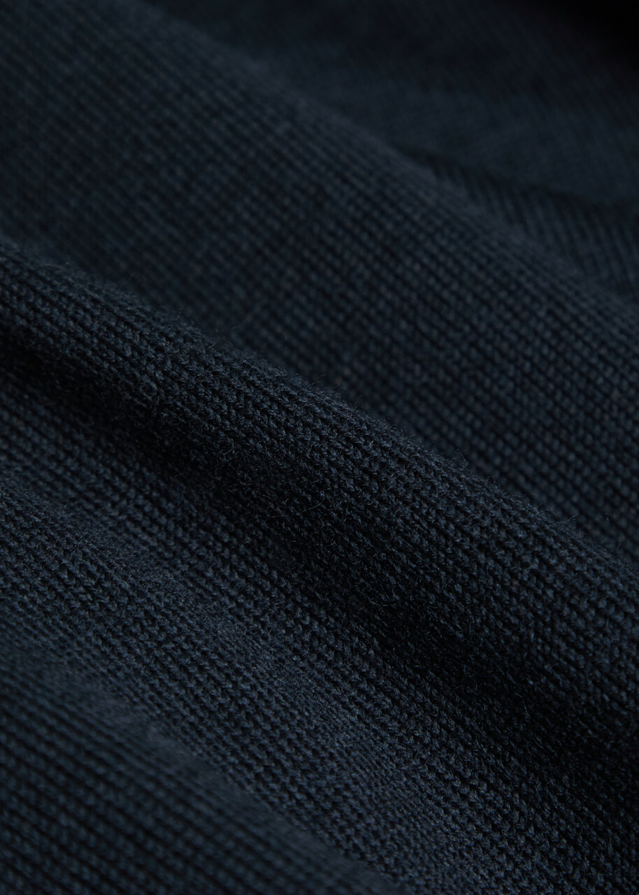 Aurélien Wool Polo Shirt Navy
