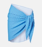 Montce Draped plaid beach cover-up