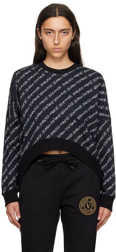 Photo: Versace Jeans Couture Black Printed Sweatshirt