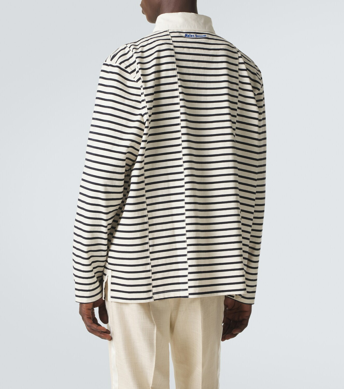 Wales Bonner City striped cotton polo shirt