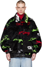 Chen Peng Black Graphic Jacket
