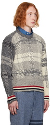 Thom Browne Gray Check Sweater