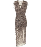 Veronica Beard Teagan printed silk midi dress