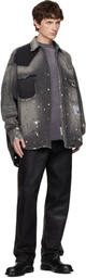 Maison MIHARA YASUHIRO Black Distressed Denim Shirt
