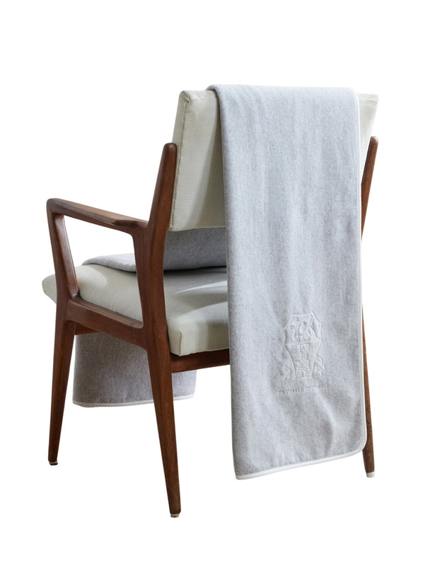 Photo: Brunello Cucinelli - Logo-Embroidered Cotton-Terry Beach Towel