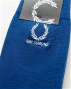 Fred Perry X Raf Simons Embroided Socks Blue - Mens - Socks