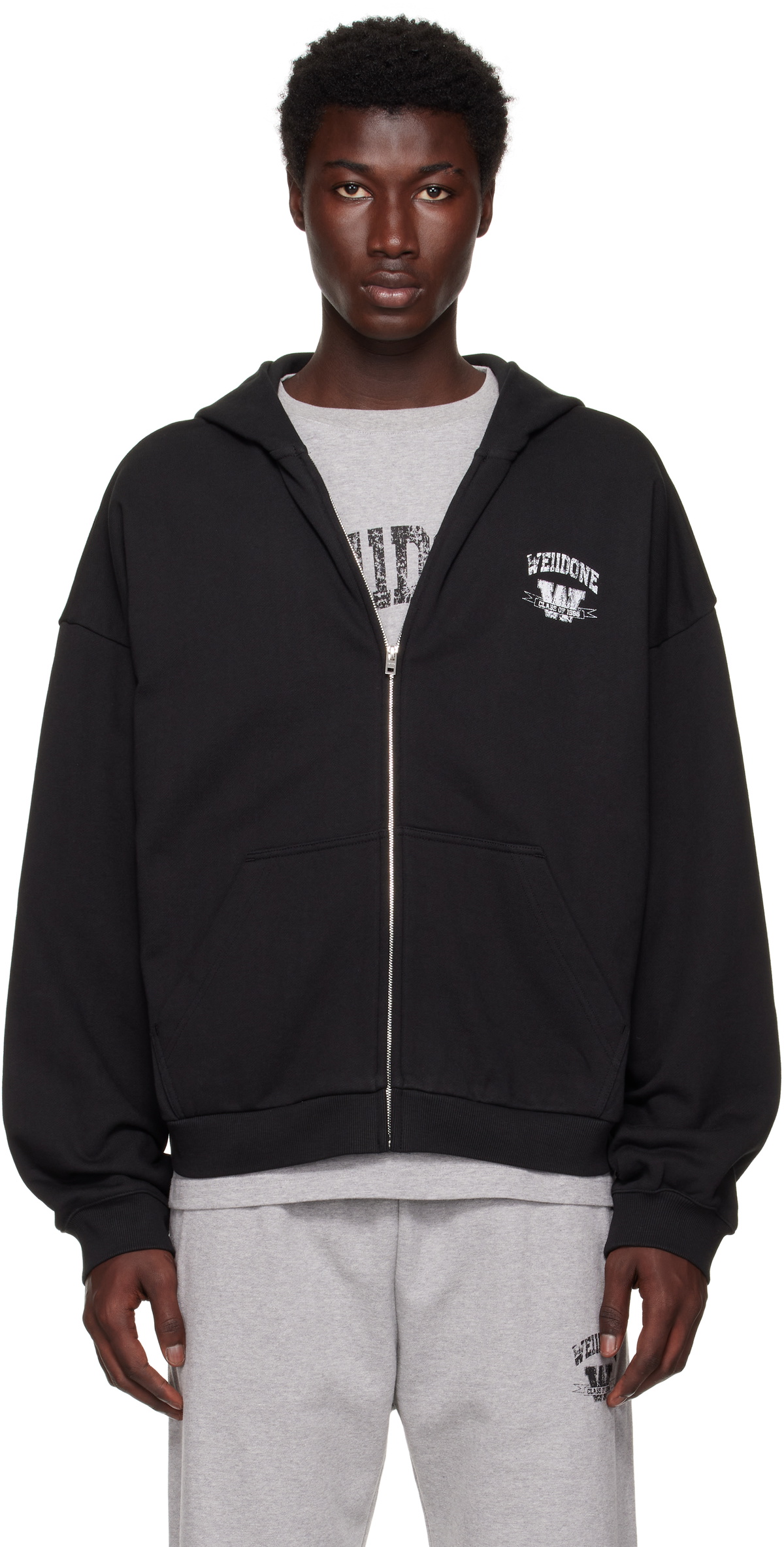 We11done Gray Sprayed Hoodie We11done