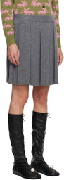 Sandy Liang Gray Fishers Midi Skirt