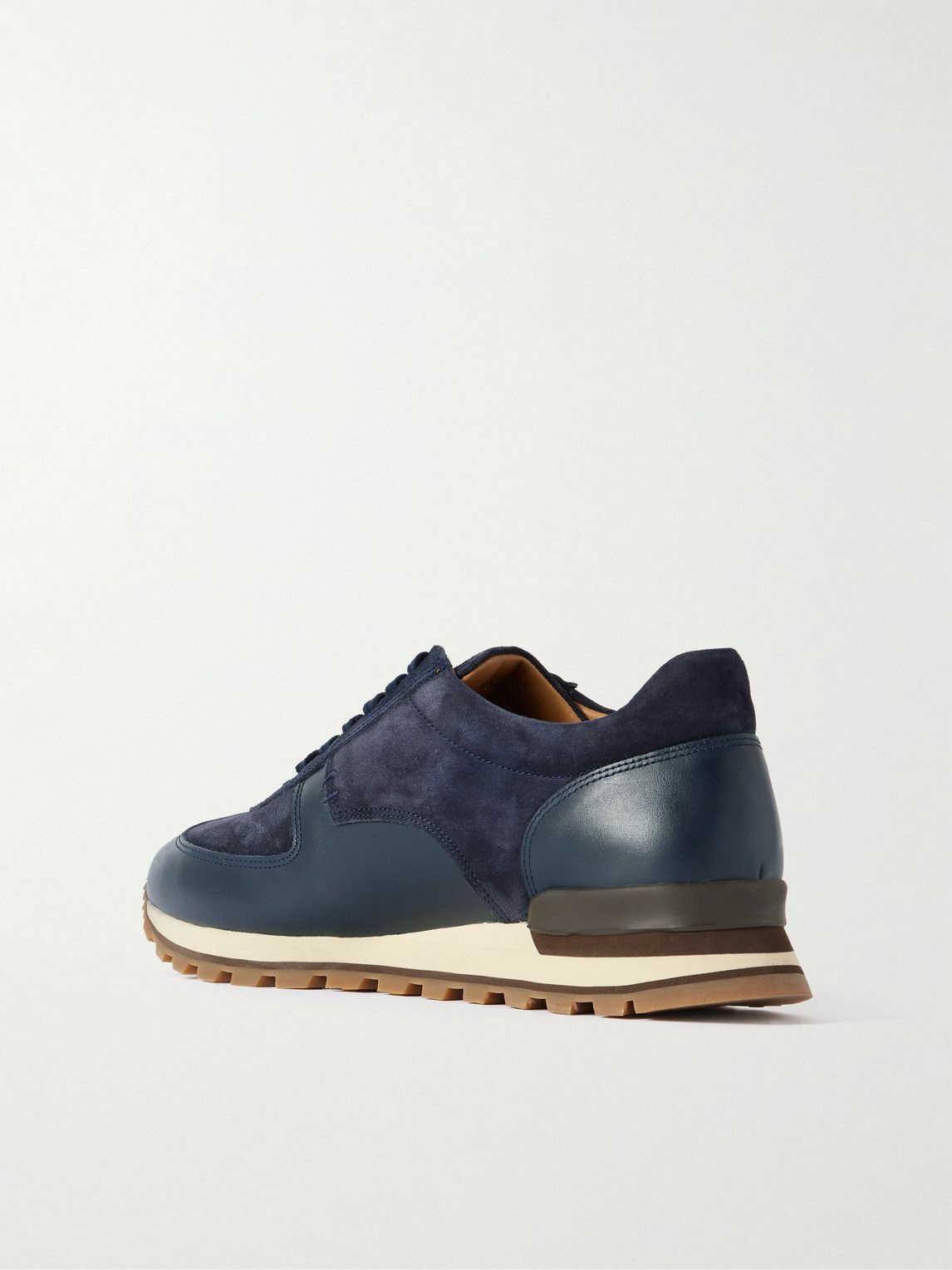 Mr P. - Carlos Suede and Leather Sneakers - Blue