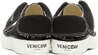 VeniceW Black Elephant Hemp Low-Top Sneakers