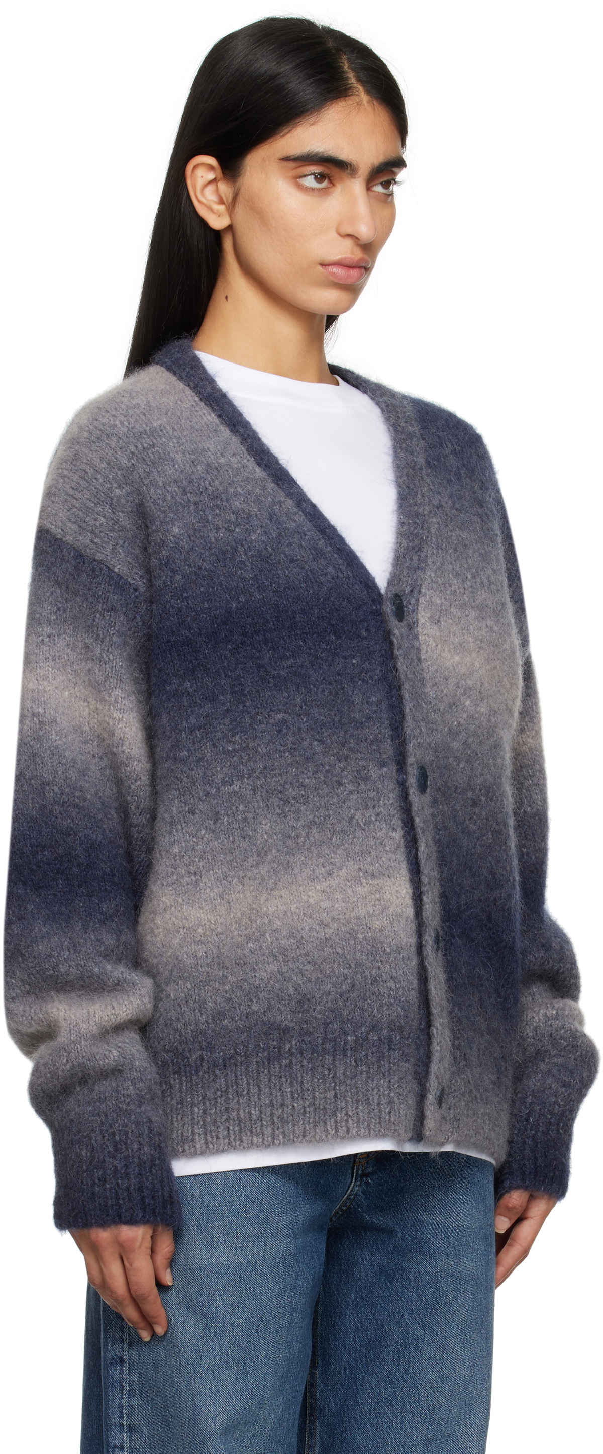 Études Navy Alpaca Cardigan