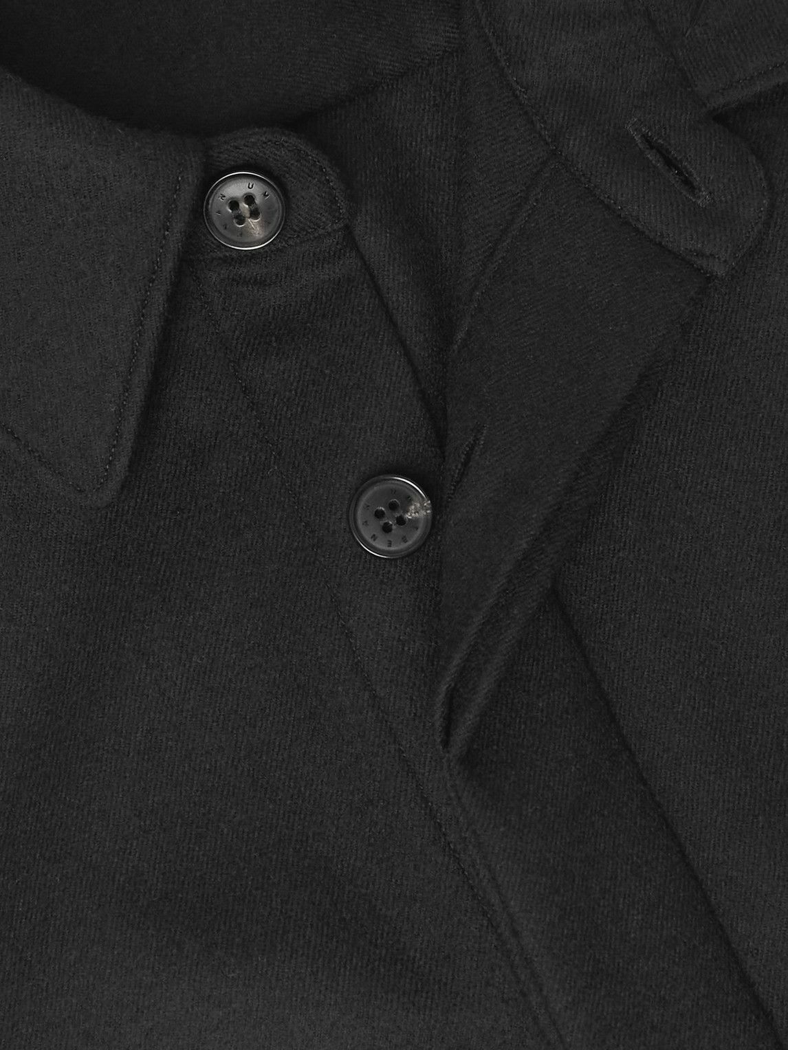 UMIT BENAN - Jonah Virgin Wool-Blend Twill Overshirt - Black