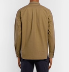 Mr P. - Cotton Half-Placket Shirt - Men - Brown