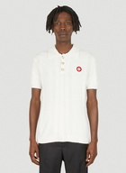 Woven Polo Shirt in White