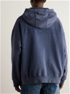 Givenchy - Oversized Logo-Print Cotton-Jersey Hoodie - Blue