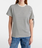 JW Anderson Striped cotton jersey T-shirt