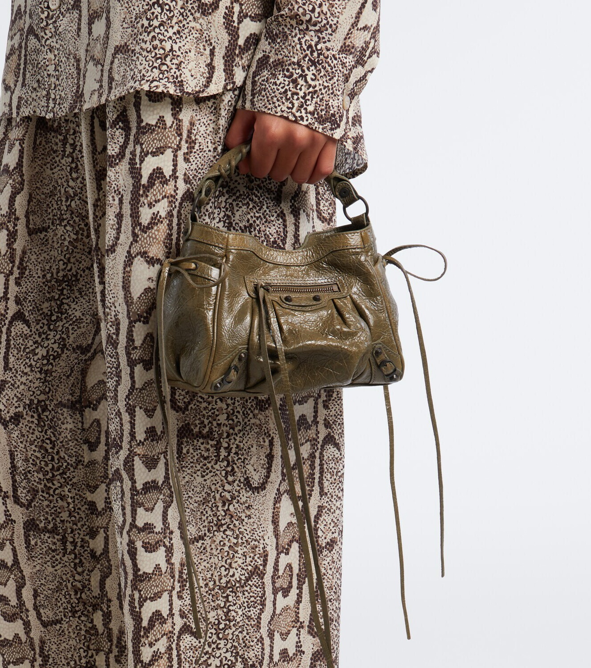 Balenciaga Le City Nano leather top-handle bag