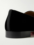 Christian Louboutin - Dandelion Grosgrain-Trimmed Velvet Loafers - Black