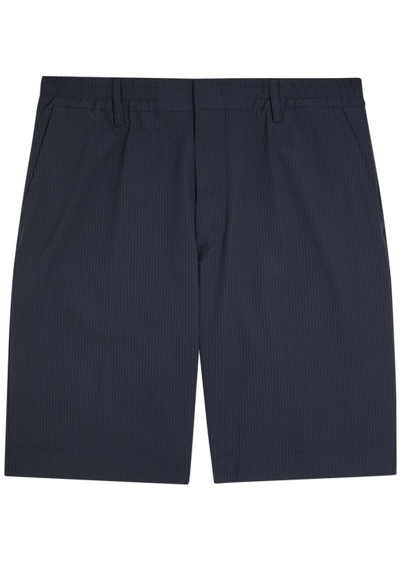 Photo: NN07 Billie Striped Seersucker Swim Shorts Navy