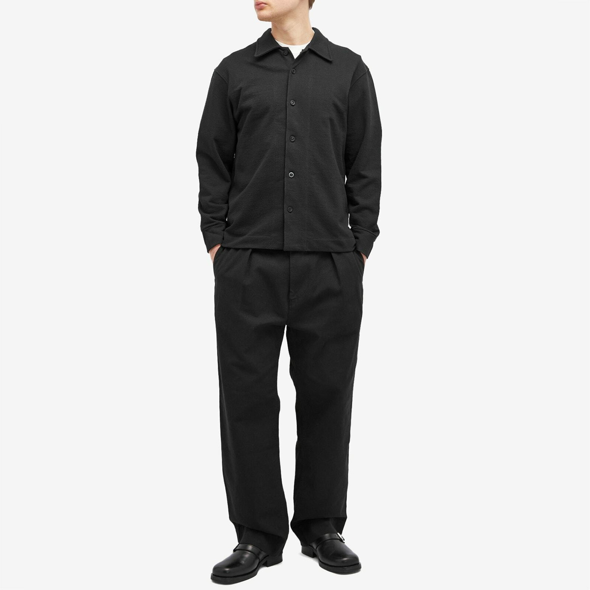 Lady White Co. Men's Francisco Relaxed Overshirt in Black