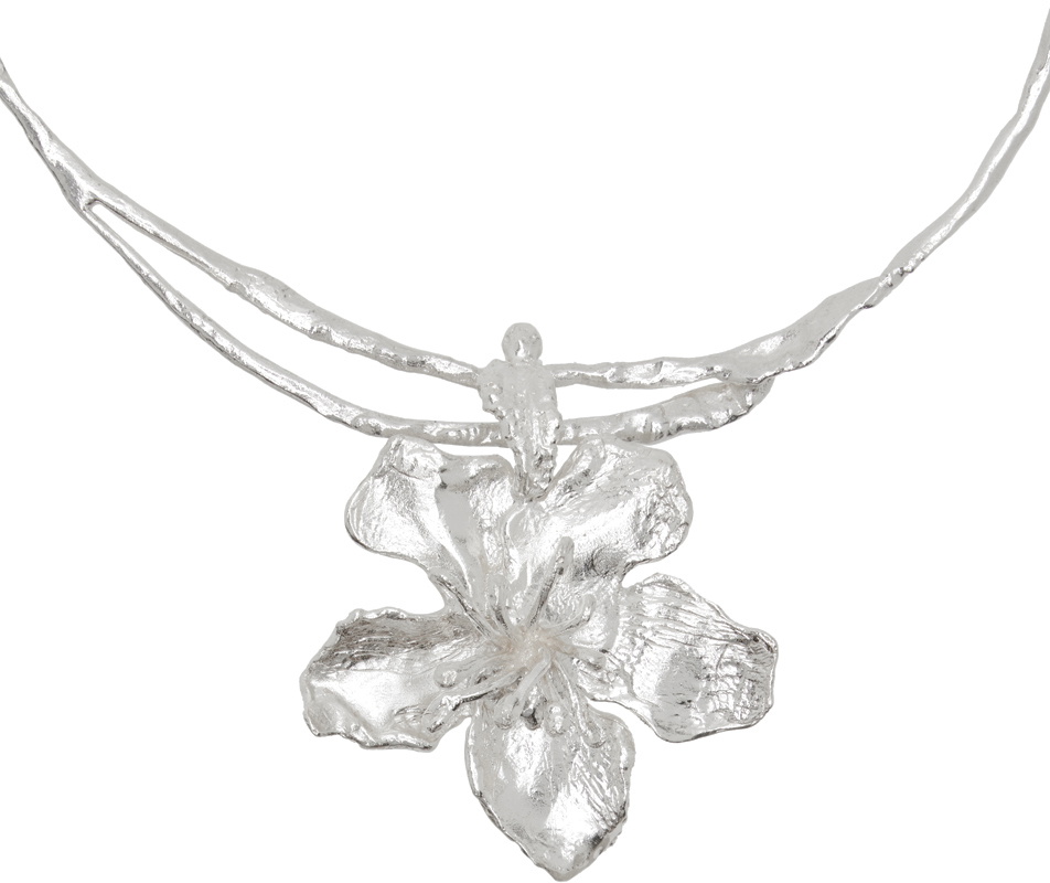 ELHANATI Silver Conie Vallese Edition Jardín Big Flower Pendant