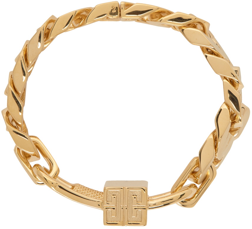 Givenchy Gold G Chain Lock Bracelet