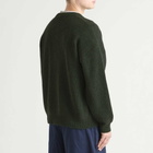FrizmWORKS Men's Heavy Wool Round Cardigan in Forest Green