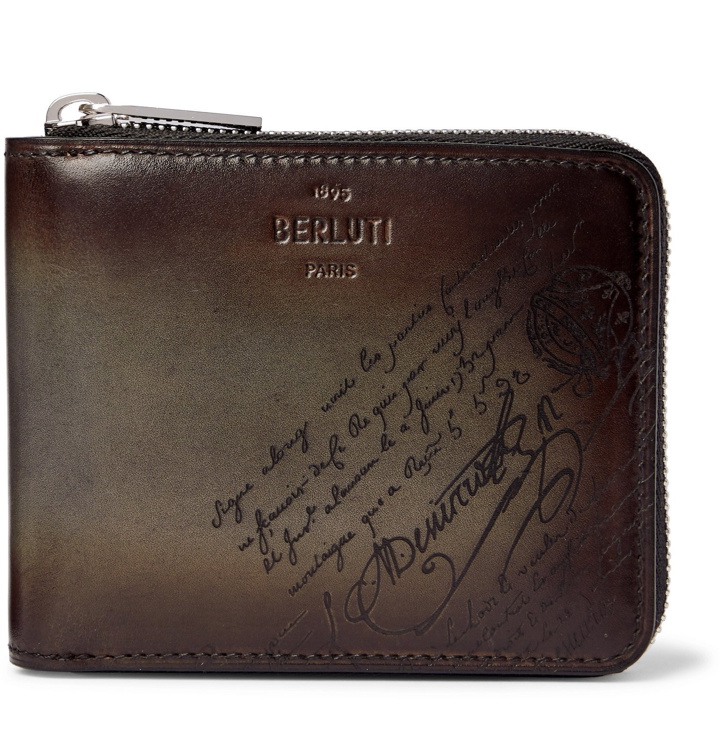 Photo: Berluti - Scritto Leather Zip-Around Wallet - Brown