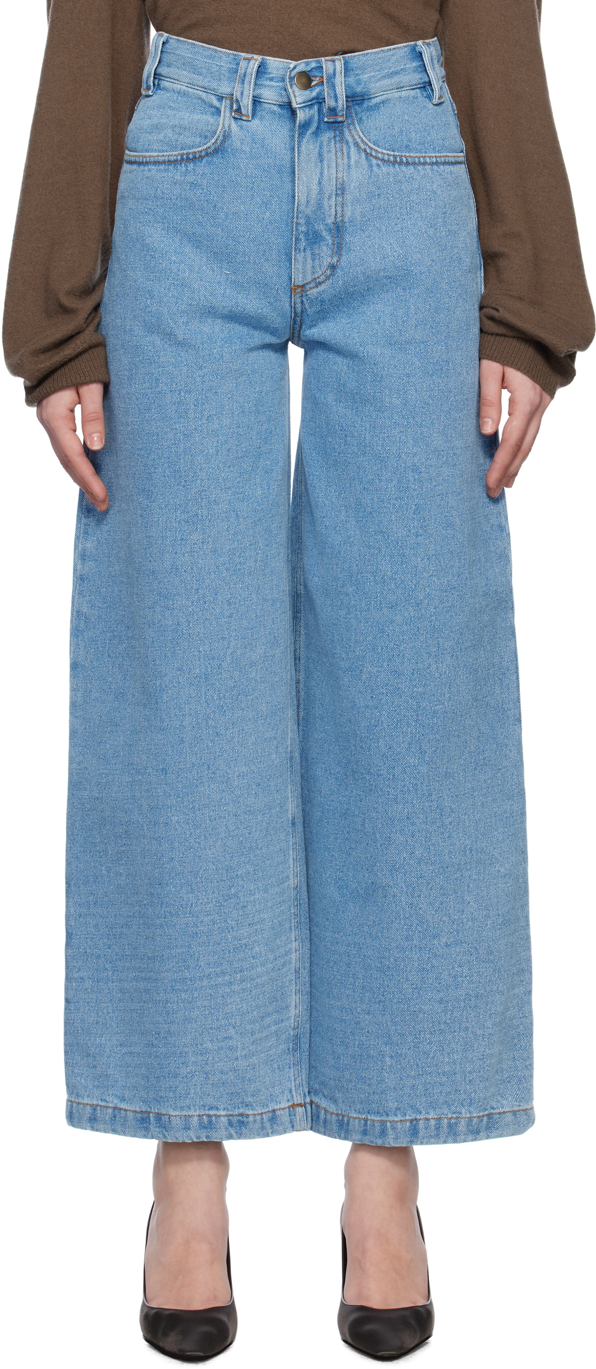 Meta Campania Collective Blue Egon Wide-Leg Washed Jeans