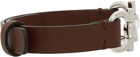 Salvatore Ferragamo Brown Leather Horsebit Bracelet