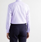 BRIONI - William Slim-Fit Cutaway-Collar Cotton Oxford Shirt - Purple