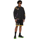 Marcelo Burlon County of Milan Black NBA Edition Lakers Shorts