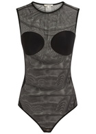Nensi Dojaka Sheer Stretch-tulle Bodysuit Black