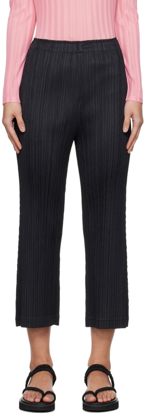 Photo: PLEATS PLEASE ISSEY MIYAKE Black Thicker Bottoms 1 Trousers