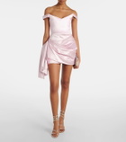 Alex Perry Draped duchess satin minidress