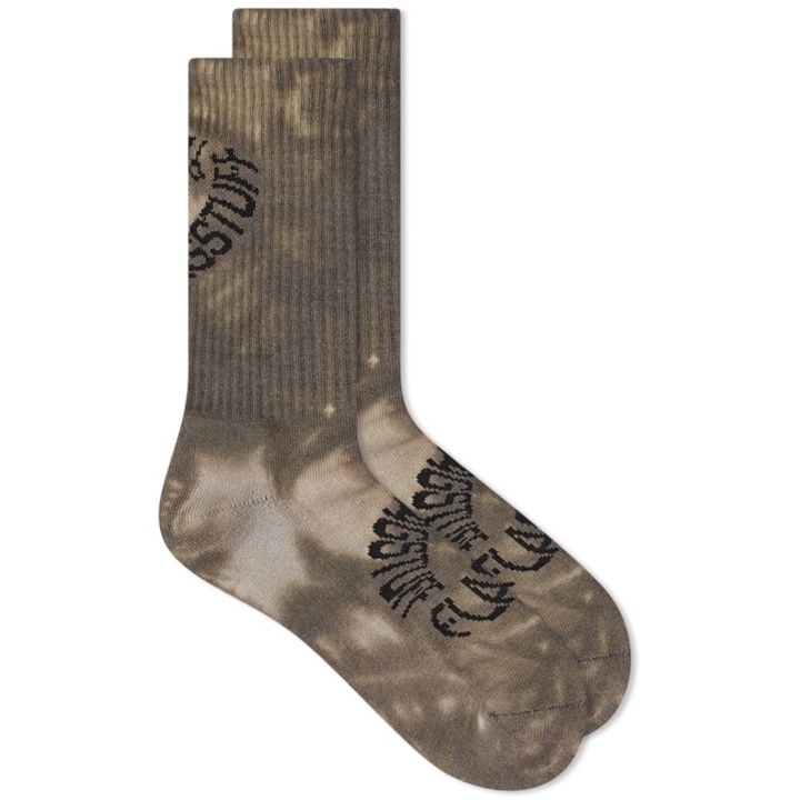 Photo: Flagstuff Men's Tie Dye Sock in Olive Drab
