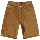 Blue Flowers Men's Bud Corduroy Short in Dark Sand